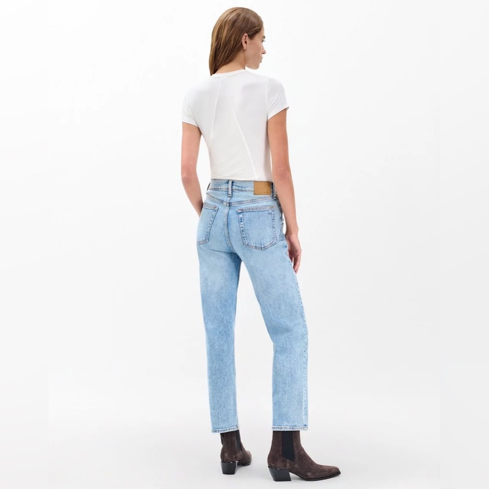 Rag & Bone Straight Jeans in Light Blue Rigid Denim - Picture 4 of 5